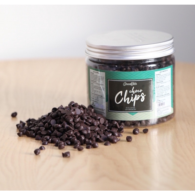 Socola chip màu đen cacao talk - 300g
