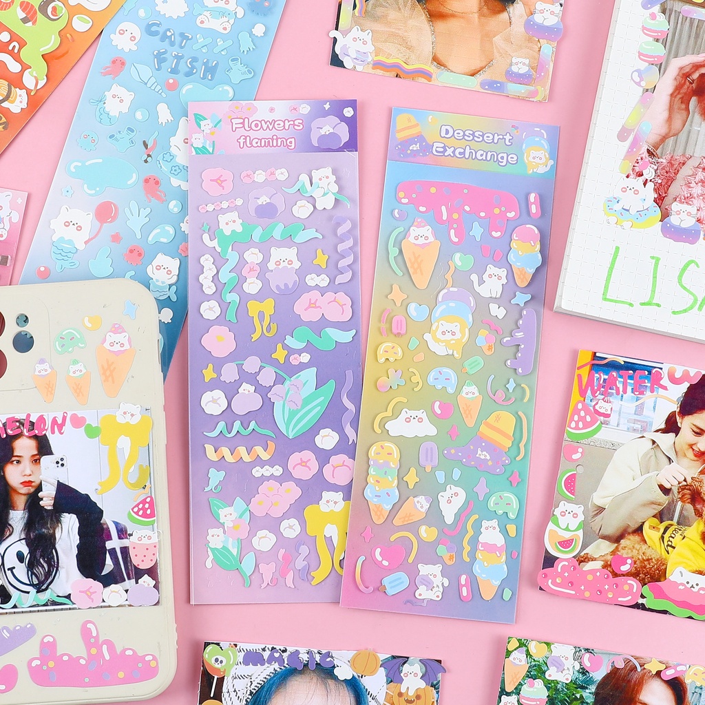 Zanmo tấm hình dán sticker trang trí ảnh idol động vật dễ thương decor toploader