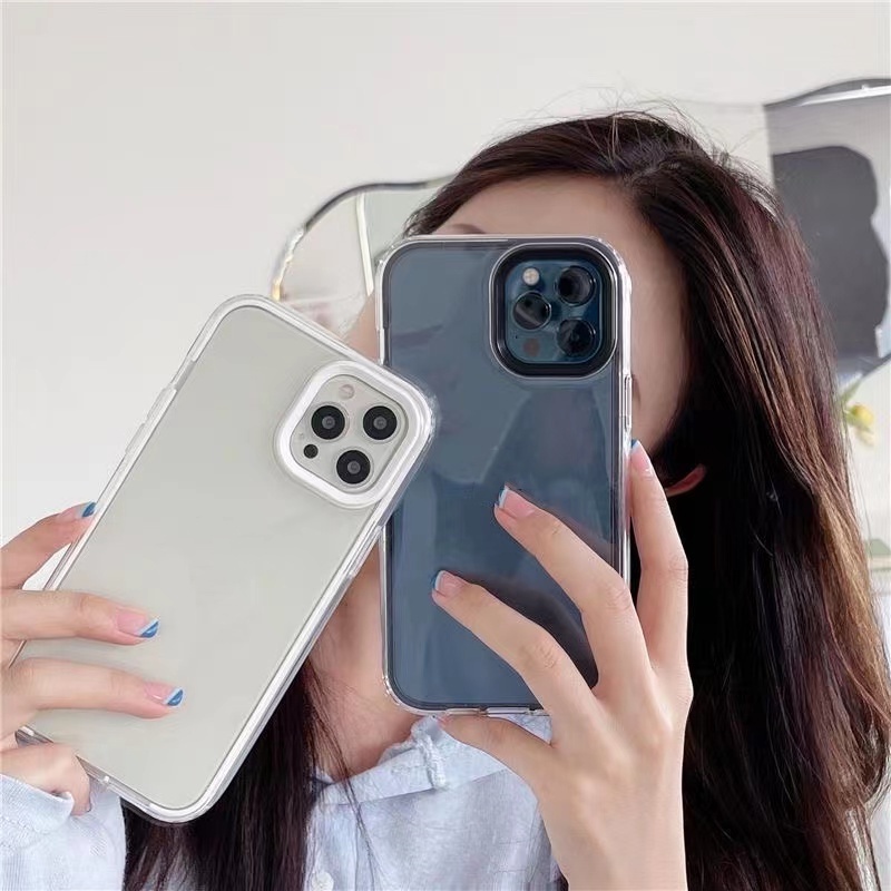 Ốp Điện Thoại Mềm Trong Suốt Màu Kẹo Cho iPhone 14 13 12 11 Pro Max X Xr Xs Max SE2020 8 7 Plus