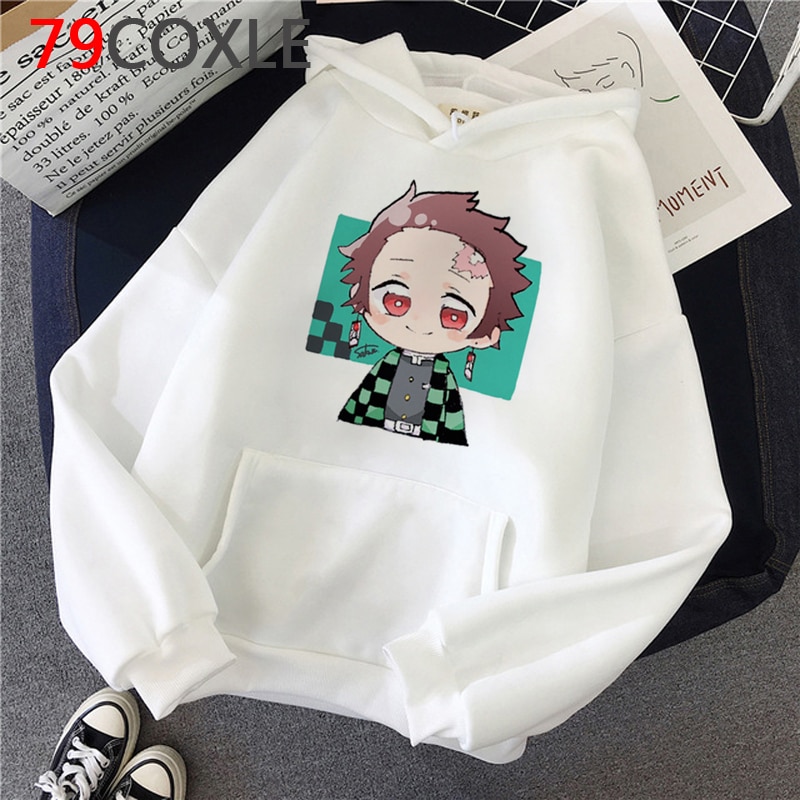 Áo hoodie họa tiết hoạt hình Demon Slayer cho nam