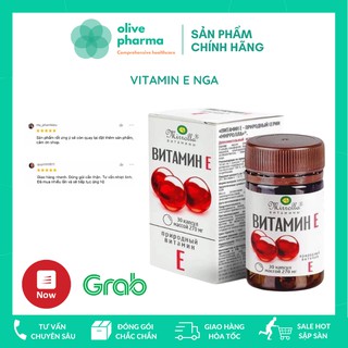 Hộp 30v Vitamin E loại mới 270mg xuất xứ Nga- Làm đẹp, săn chắc, chống lão hóa da, giúp da trắng sáng - mờ sẹo, mờ thâm