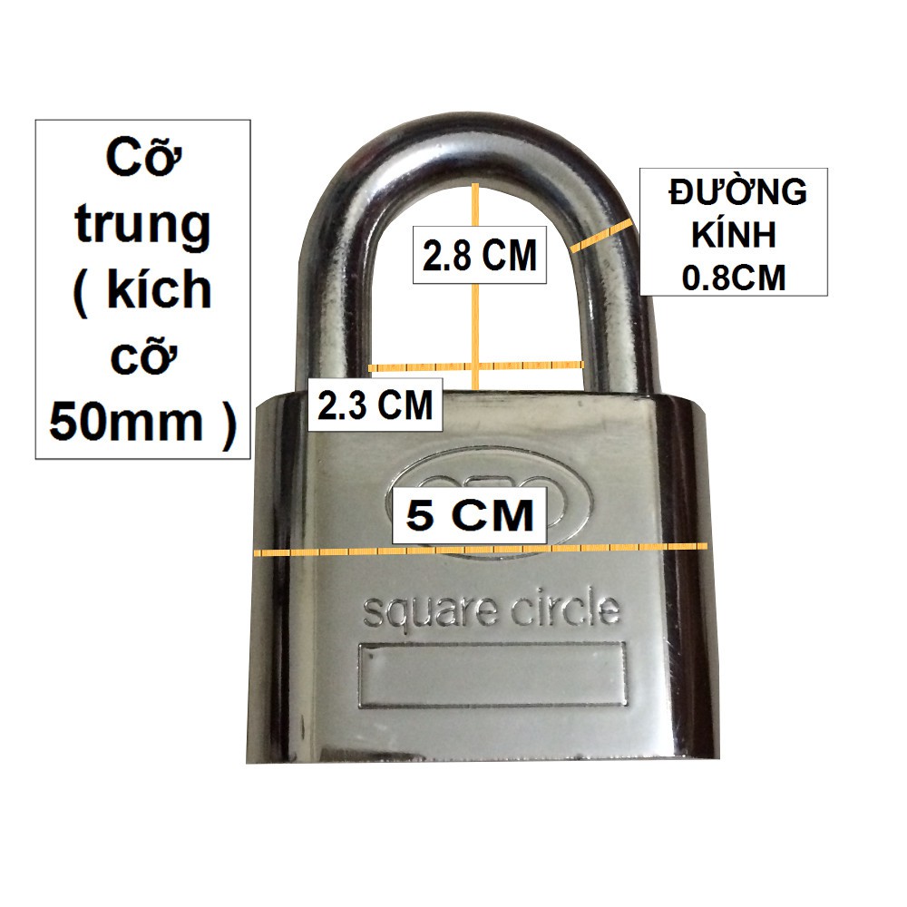 Ổ khóa cửa cỡ trung 50 MM ( 3V)