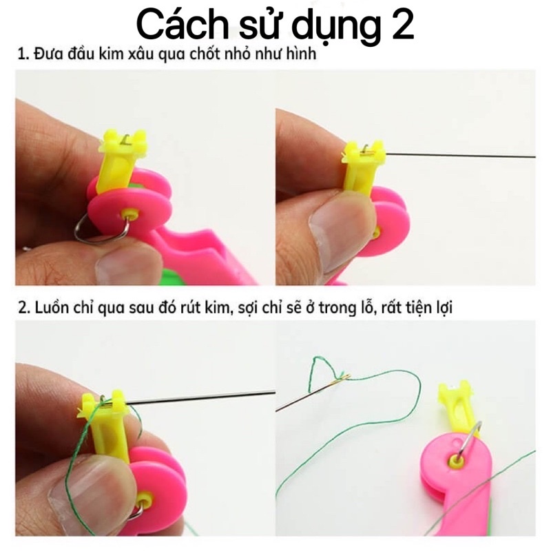 Dụng cụ xỏ kim chỉ siêu nhanh, xỏ kim tự động.