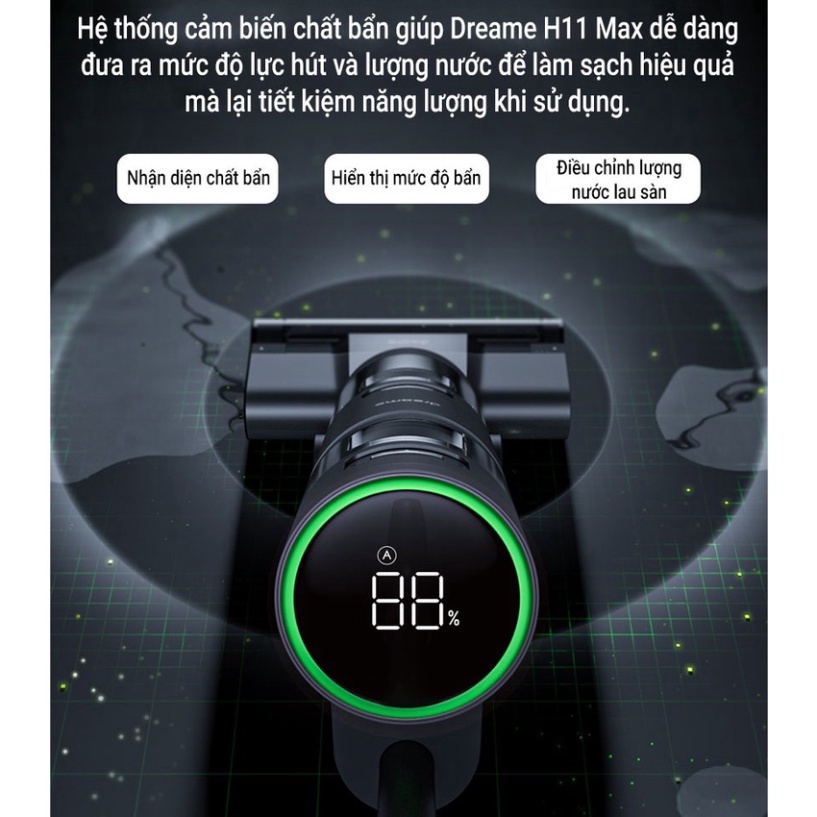 DREAME H11 MAX Máy hút bụi LAU SÀN xách tay KHÔNG DÂY tự GIẶT GIẺ