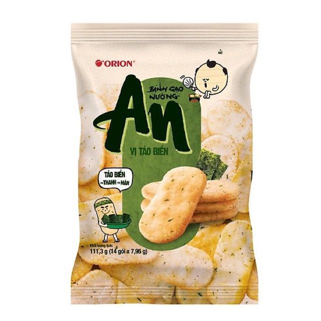 Bánh Gạo Nướng An Của Orion Gói 112g Vị Tự Nhiên Hoặc Tảo Biển