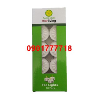 [Đảm bảo cháy đúng giờ] hộp 10 viên nến tealight dày 1.1cm đảm bảo cháy 2-2h30 giờ liên tục | Bio Aroma