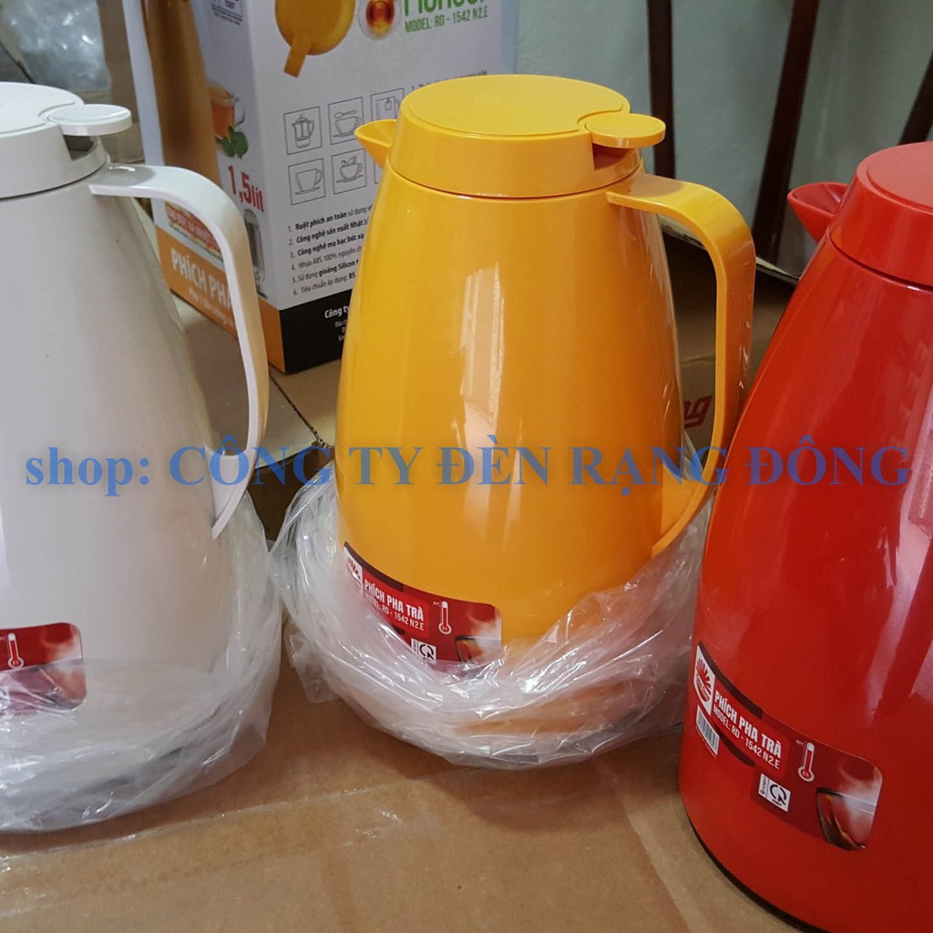 PHÍCH NƯỚC PHA TRÀ RẠNG ĐÔNG 1.5 LÍT THỜI TRANG CAO CẤP 1542 N2.E