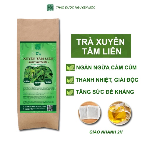 Trà xuyên tâm liên tăng sức đề kháng đường hô hấp giảm cảm cúm giảm ho viêm họng tăng cường hệ miễn dịch