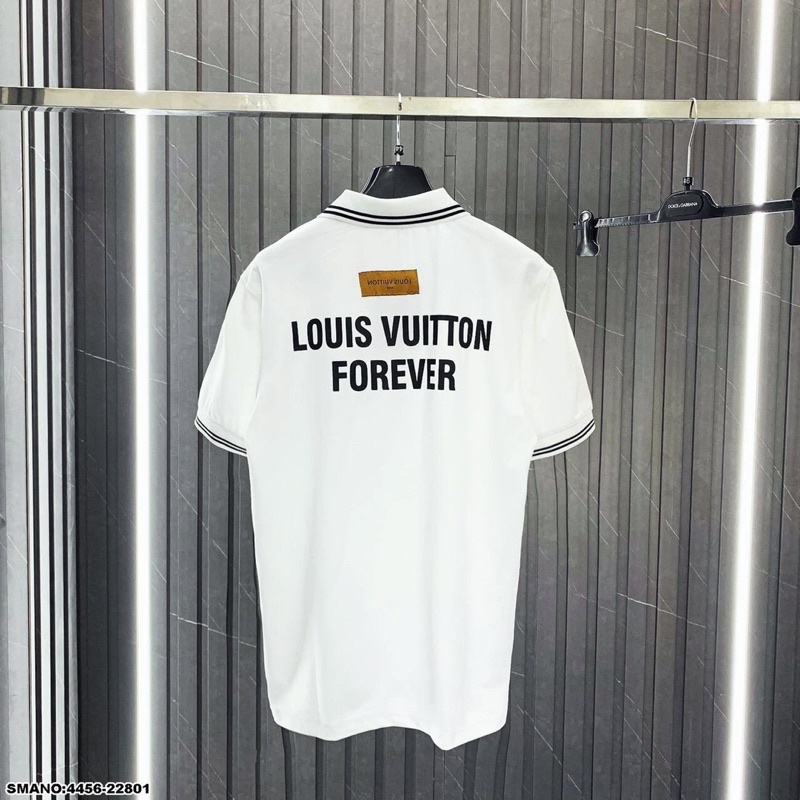 Áo Polo LV Nam In Logo Ngược Siêu Xịn - Áo Polo Nam LV Viền Cổ Siêu Đẹp