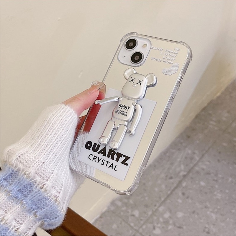 ỐP TRÁNG GƯƠNG Be@rbrick có tay đỡ đt.  ĐỦ DÒNG ĐT IPHONE SAMSUNG OPPO VIVO XIAOMI - Dòng ốp phần Chi tiết Sản phẩm