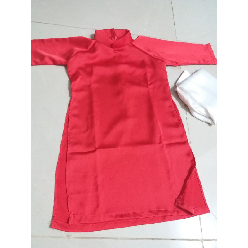 ÁO DÀI LỤA SATIN KÈM QUẦN CHO BÉ GÁI
