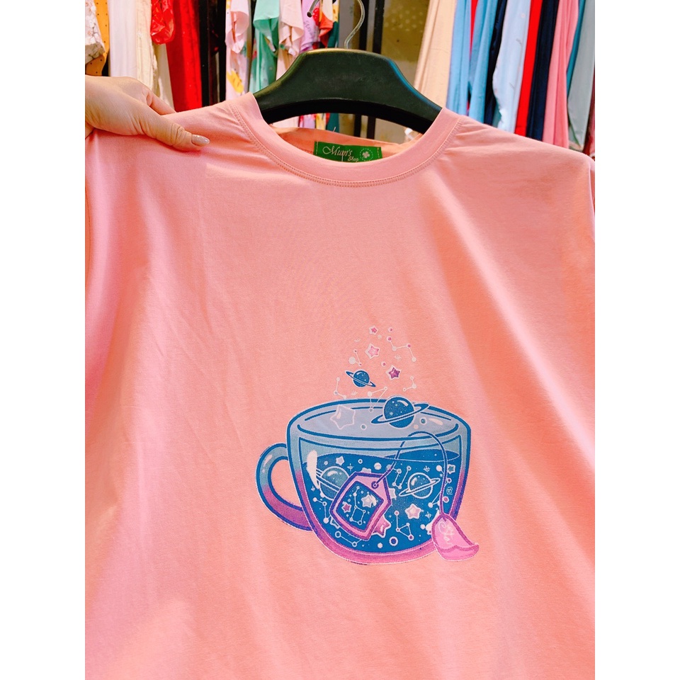 ÁO BẦU  FREESHIP  ÁO PHÔNG COTTON HÌNH TÁCH TRÀ