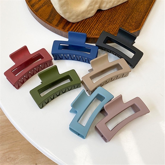 (size 9cm) Kẹp tóc nữ dáng vuông nhựa arcylic phong cách Hàn Quốc lacohouse K02