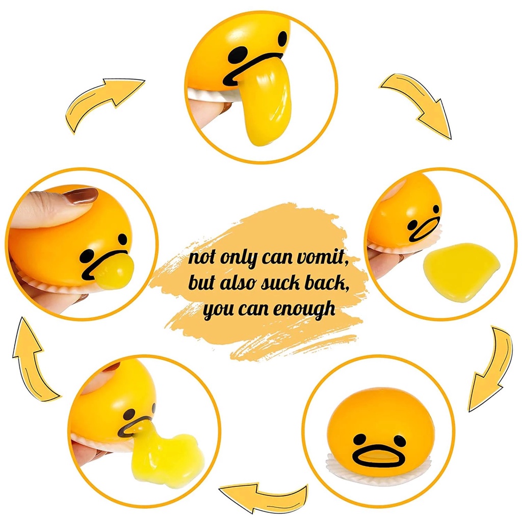 Đồ Chơi Bóp Tay Giảm Stress Hình Lòng Đỏ Trứng Dễ Thương