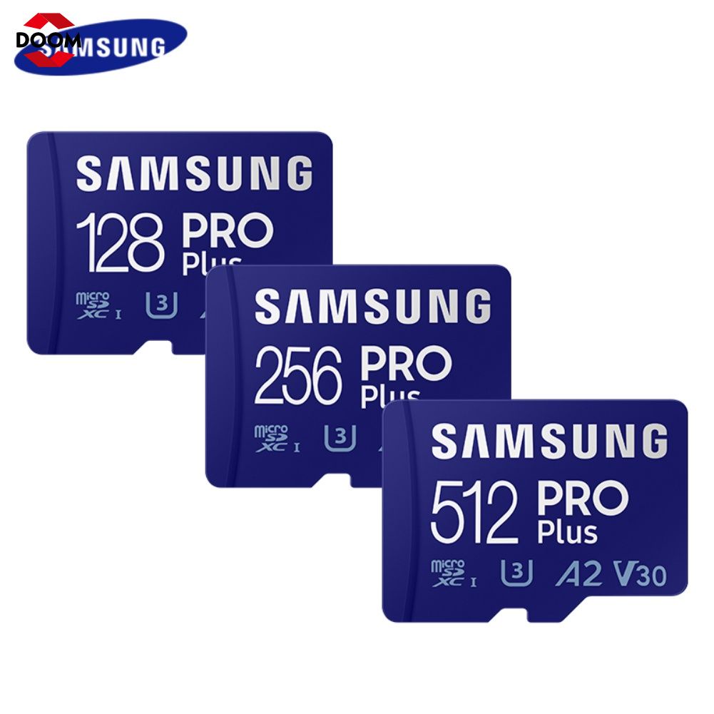 Samsung Pro Plus Thẻ Nhớ 512GB 256GB 128GB U3 V30 A2 Cao Tốc Độ Class 10 Thẻ TF UHS-I 64GB U1 A1 V10 EVO PLUS Micro SD Thẻ 【Doom】
