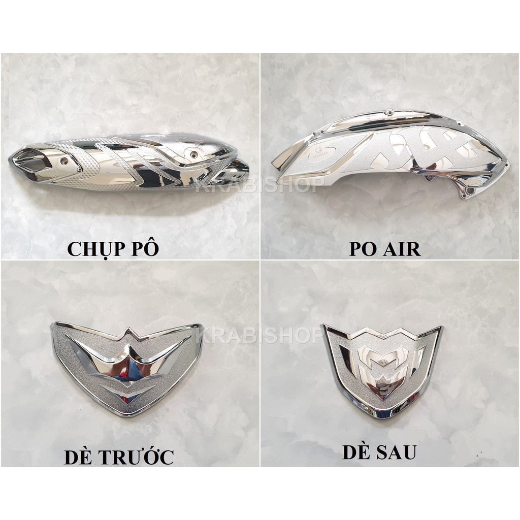 Ốp trang trí xe NVX V2 VVA 155 2021-2023 mạ crom Artistar