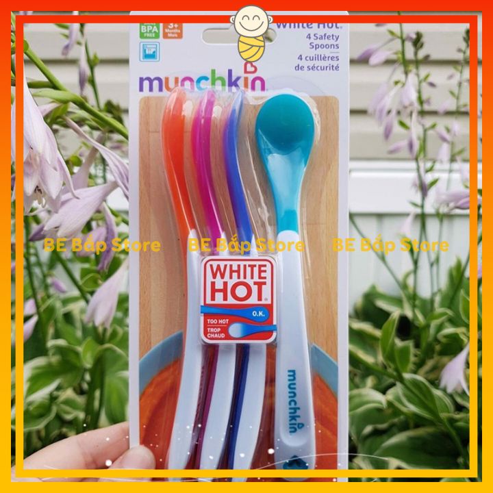 ⚡BÁN LỖ XIN ĐÁNH GIÁ 5 SAO⚡ Thìa Mềm Báo Nóng Munchkin Cho Bé Ăn Dặm Tách Lẻ