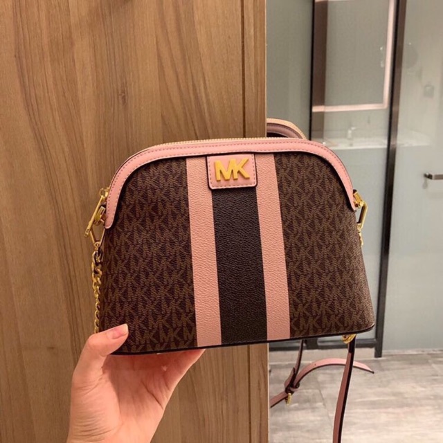Túi MK hến dây xích phối da size 22