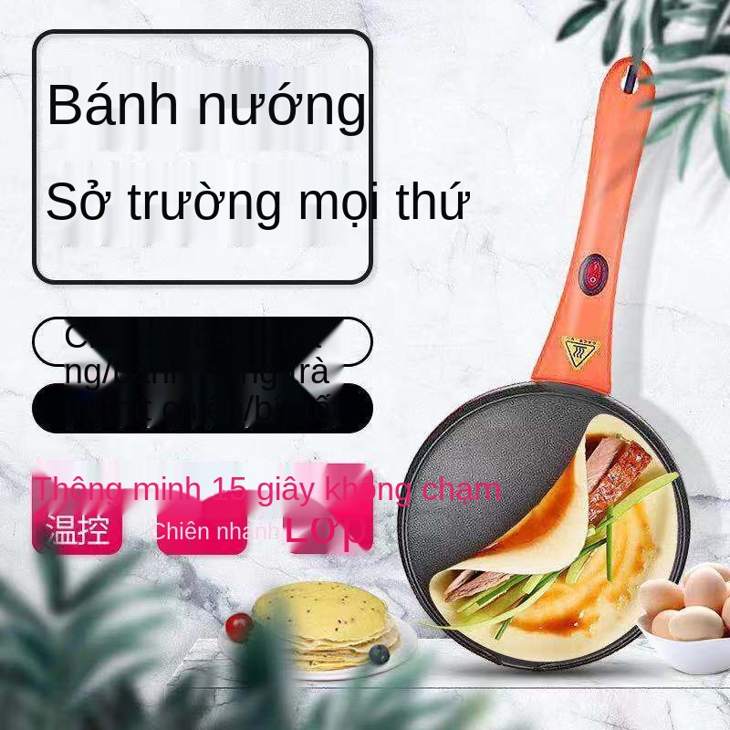 Máy làm bánh đa năng, crepe, chảo nướng điện gia dụng, gói chả giò, bột tràm, crepe mini tự động, xèo