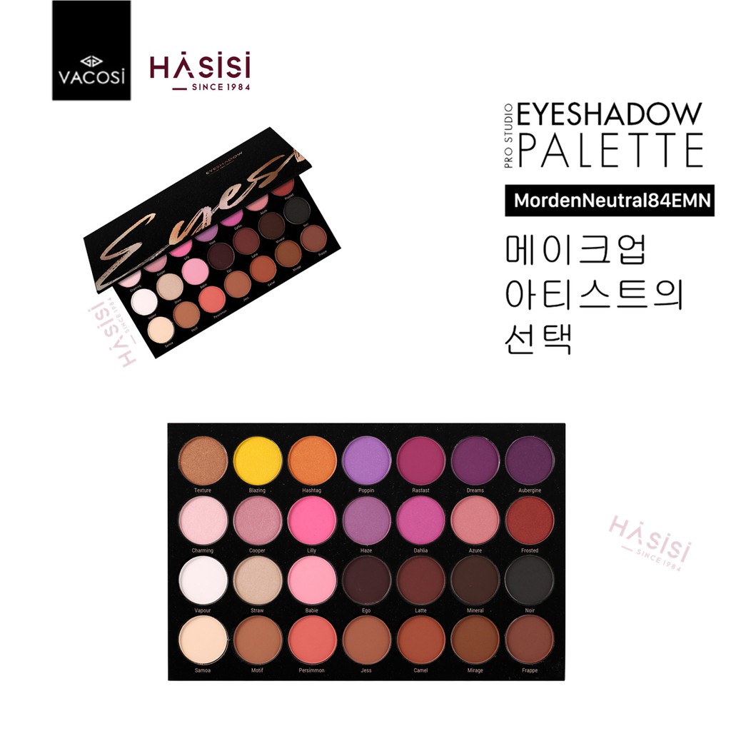 BẢNG MÀU MẮT CHUYÊN NGHIỆP CÔ DÂU - VACOSI EYESHADOW PALETTE 28 Ô