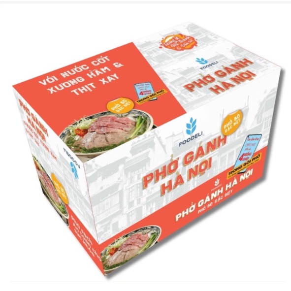 Phở Gánh Hà Nội Ăn Liền - Phở Bò/Gà Đặc Biệt (Thùng 24x75Gr).
