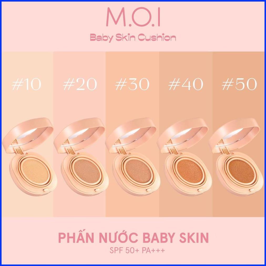 Combo Phấn phủ Baby Skin Powder & Phấn nước Baby skin cushion M.O.I  ( phiên bản mới)( tặng 1SET MINI PHỤC HỒI WEILAYYA) | BigBuy360 - bigbuy360.vn