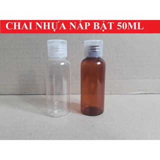 Chai Nắp Bật 50ml chai lọ nhựa chiết mỹ phẩm du lịch