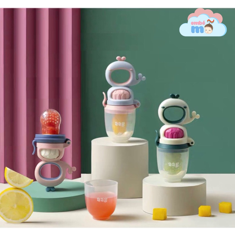 Túi Nhai Ăn Dặm AAG | Túi Nhai Hoa Quả Silicon Chống Hóc Cho Bé - Embé Mỡ