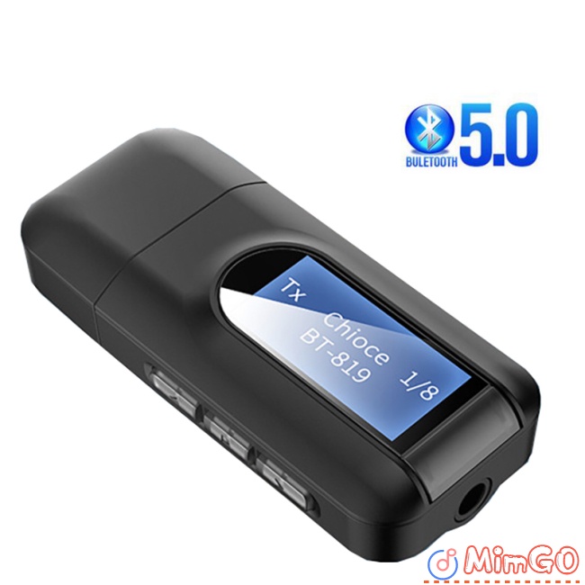 Thiết Bị Thu Phát Bluetooth 5.0 Màn Hình LCD Với Giắc Cắm 3.5mm AUX 2 Trong 1 Kết Nối Bluetooth Không Dây