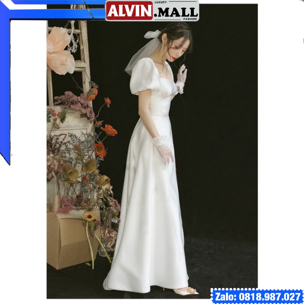 🔥BIGSIZE 𝐒-4𝐗𝐋🔥 váy cưới mới đơn giản dài cô dâu cưới ảnh du lịch tuần trăng mật váy trắng 🔥𝓞𝓻𝓭𝓮𝓻 𝓠𝓾ả𝓷𝓰 �