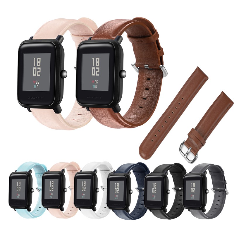 AMAZFIT Dây Đeo Da Thay Thế Cho Đồng Hồ Thông Minh Huami Amazfit Bip Lite S U