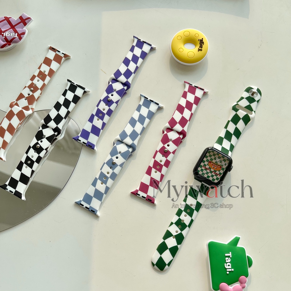 Dây Đeo Silicone Mềm Cho Đồng Hồ Thông Minh iwatch series 8 7 6 SE 5 4 3 2 1 41mm 45mm 38mm 40mm 42mm 44mm