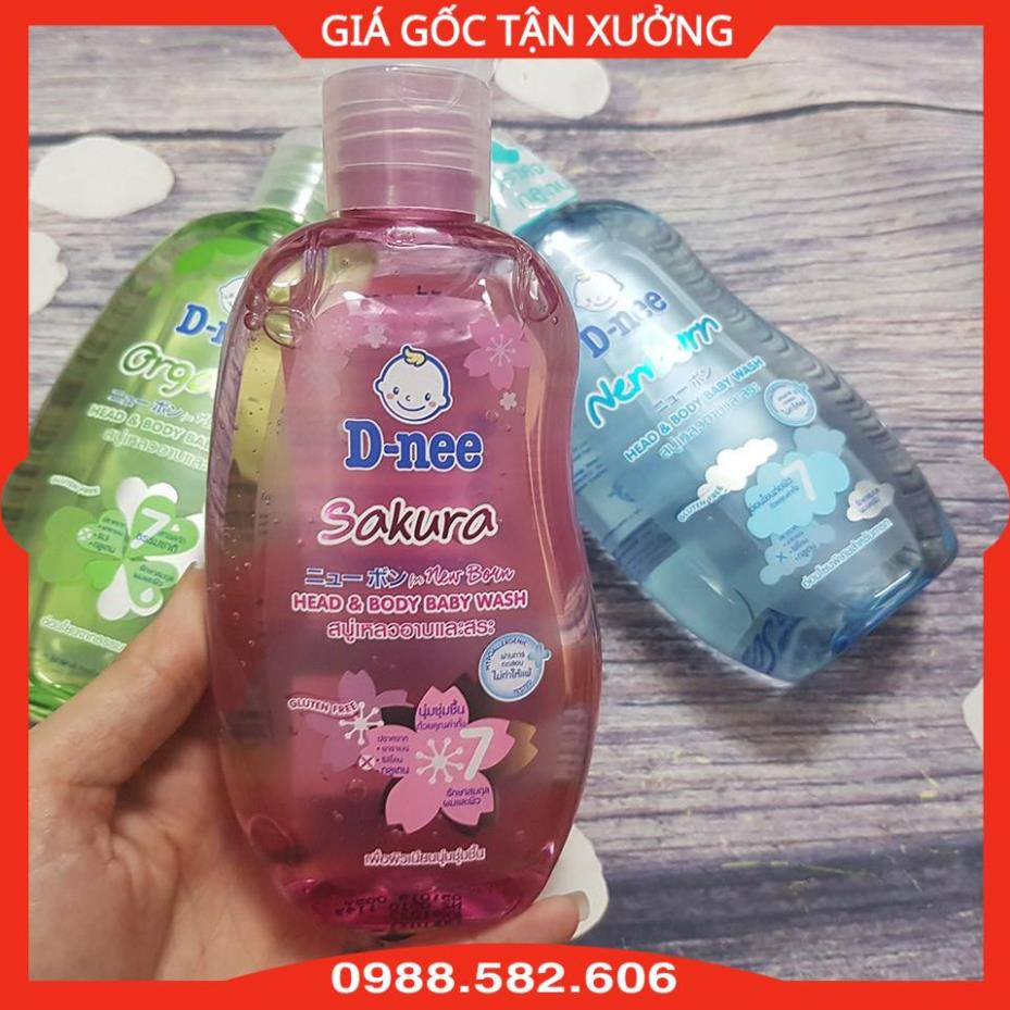 Sữa Tắm Gội Toàn Thân Dnee Cho Bé Hương Thơm Mát (D-nee Thái Lan - Dung Tích 200ml) - 8851989060408