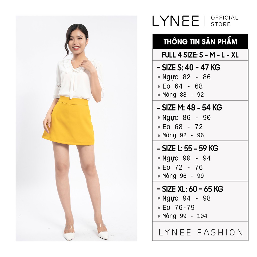 Quần giả váy chữ A ngắn lưng cao LYNEE chất vải tuyết mua dầy dặn - QN01