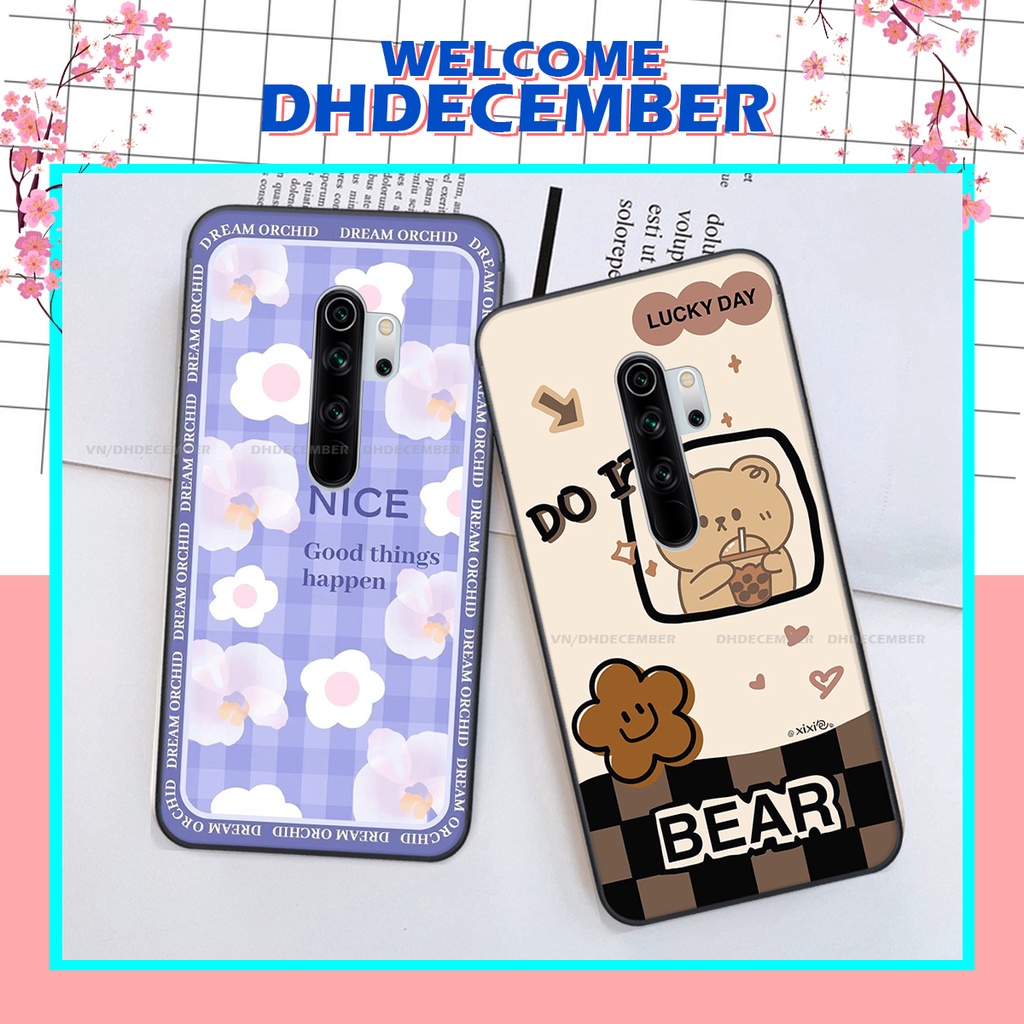 Ốp lưng Xiaomi REDMI NOTE 8 PRO in hình gấu K@ws, gấu nâu, dor@emon RẺ- ĐẸP- BỀN