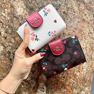 Ví nữ cute da thật pha canvas siêu đẹp, nhiều ngăn thẻ tiện dụng