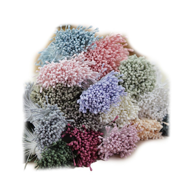 2*55mm Nhụy hoa nhị hoa thạch cao mờ phong cách Hàn Quốc,Nhị hoa 1 bó 400 cọng 720 đầu nhụy,