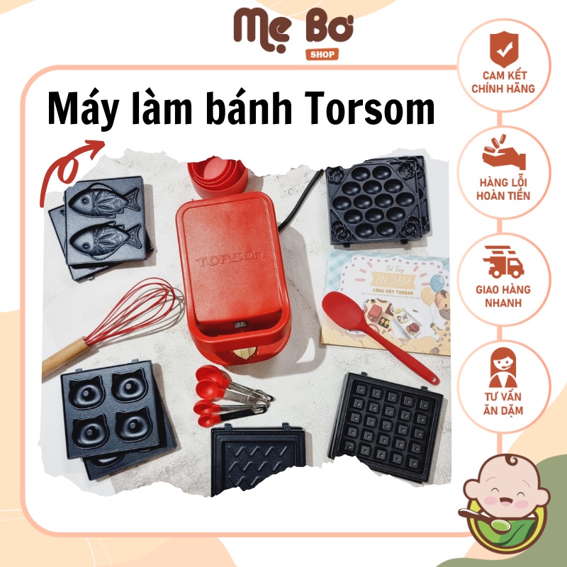 MÁY LÀM BÁNH WAFFLE TORSOM BẢN HẸN GIỜ (KÈM SỔ TAY)