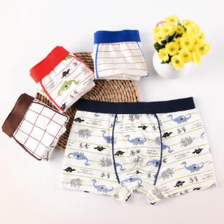 Lavagee 4pcs Children's Underwear Boys Cotton Boxer Students Boys Boxer briefs for kids
