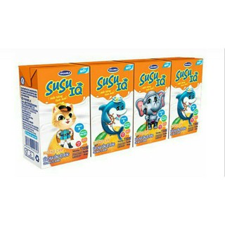 vỉ 4 hộp sữa susu cảm,dâu 110 ml