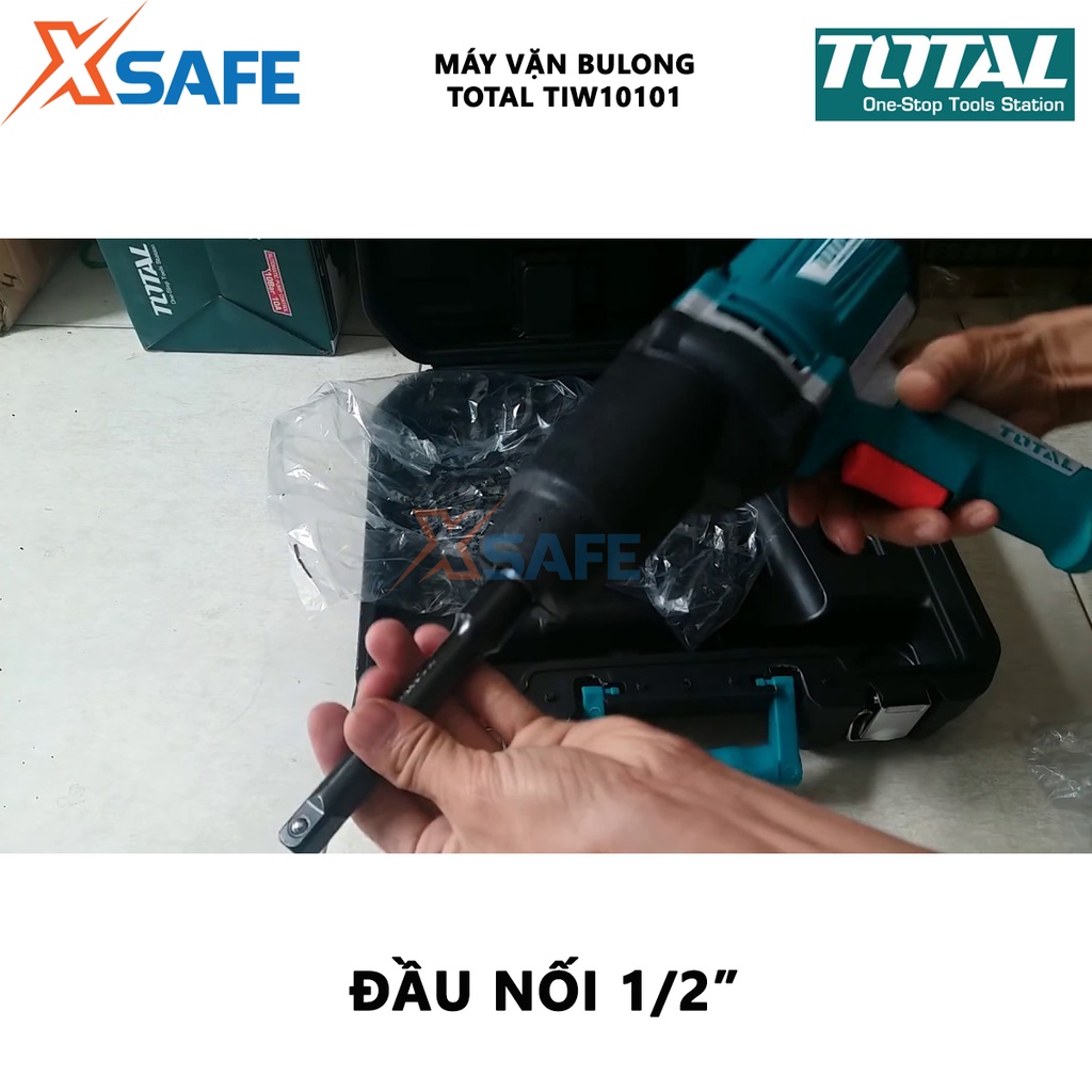 Máy siết bulong TOTAL TIW10101 1050W, tốc độ không tải 2300rpm, mô men quay 50n/m - xsafe