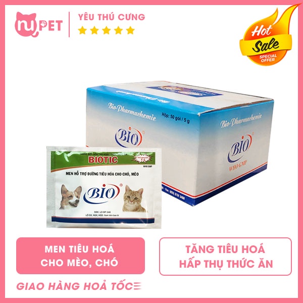 Men tiêu hóa cho chó mèo biotic gói 5g