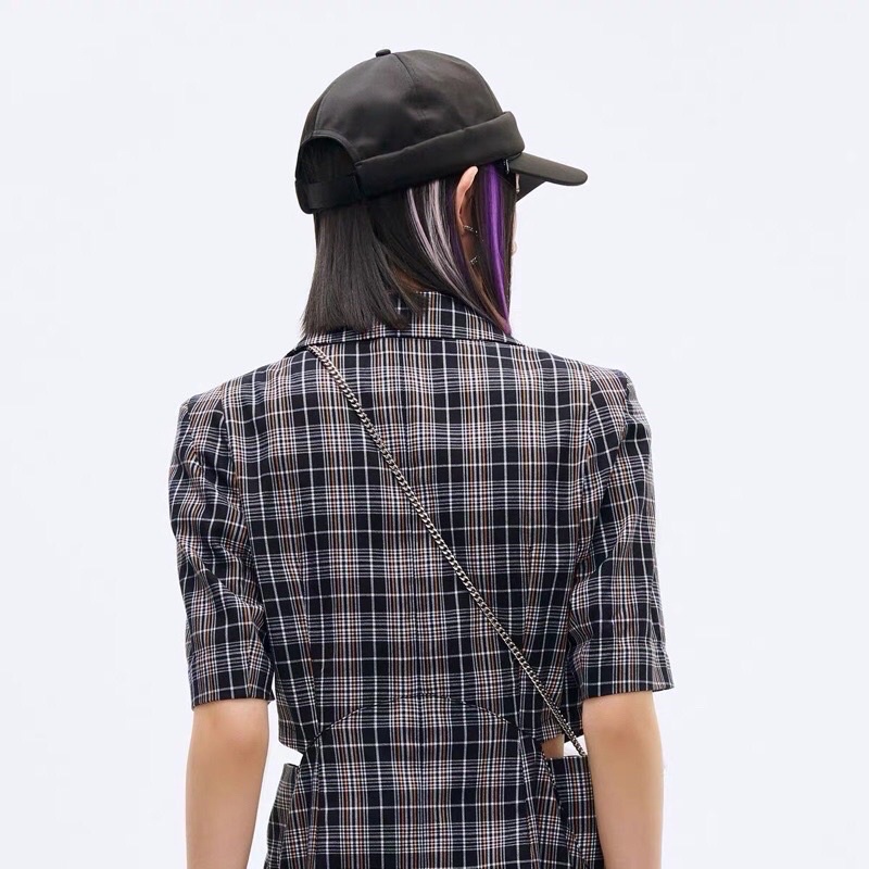 Váy kẻ Peace Bird