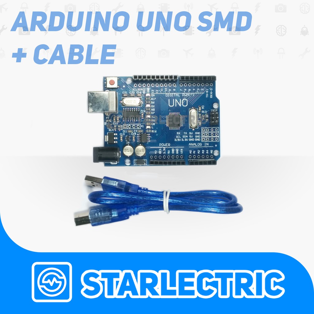 Arduino Uno R3 Smd Clone Ch340 + Cáp Usb
