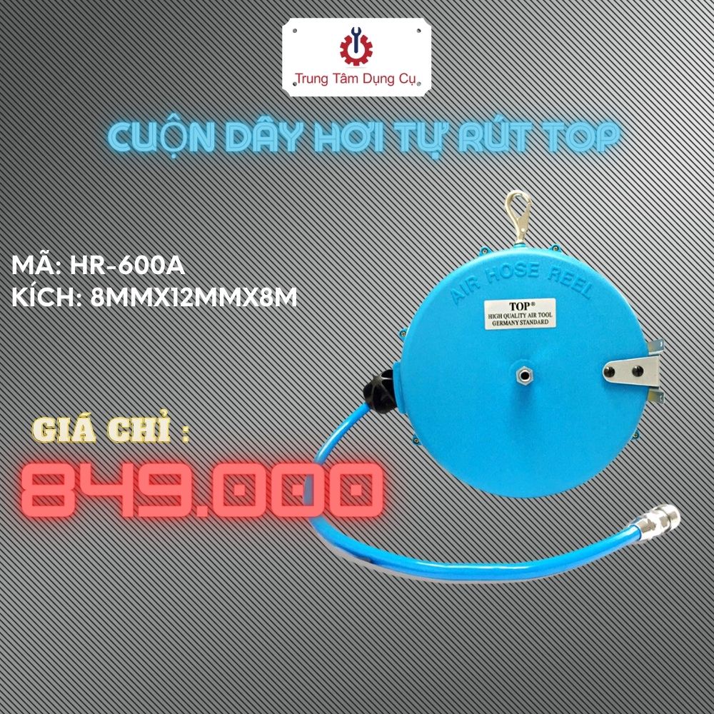 CUỘN DÂY HƠI TỰ RÚT 8MMX12MMX8M TOP HR-600A