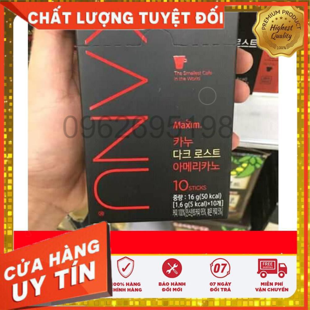 CÀ PHÊ HÒA TAN DARKROAST AMERICANO KANU MAXIM HÀN QUỐC HỘP 16G