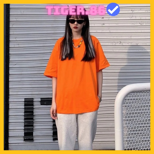 [Mã FAMARAL1 giảm 10K đơn 50K] Áo thun trơn tay lỡ form rộng unisex Tiger.86 AFR355