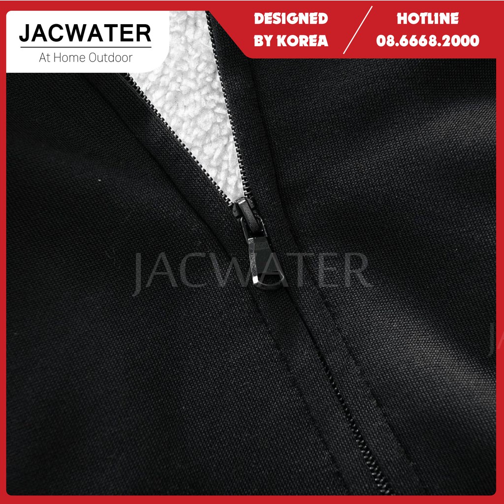 Áo khoác nỉ hoodie nam nữ lót lông có mũ cản gió giữ ấm mùa đông JACWATER V520