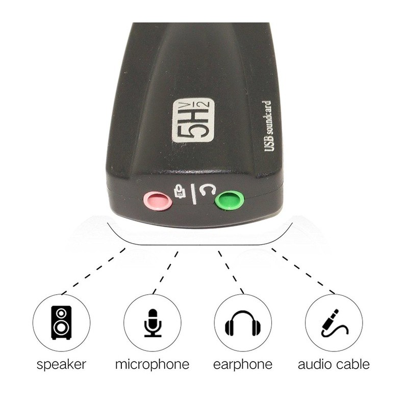 USB Sound Dây Dài 30cm 5HV2 7.1