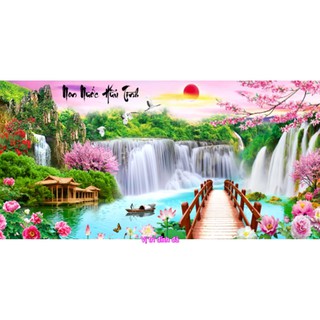 Tranh đính đá non nước hữu tình -dd9302